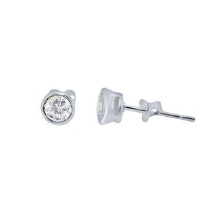 1.0 Ct Diamond Studs Earrings For Women In Silver